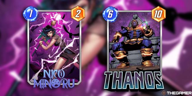 nico minoru and thanos cards